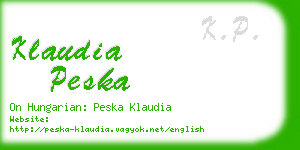 klaudia peska business card